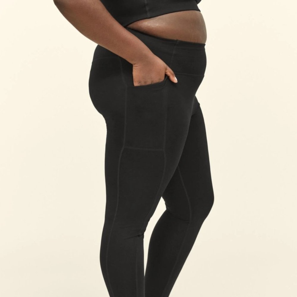 Black High Rise Compressive Pocket Girlfriend Collective Legging Size XL